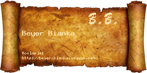 Beyer Bianka névjegykártya